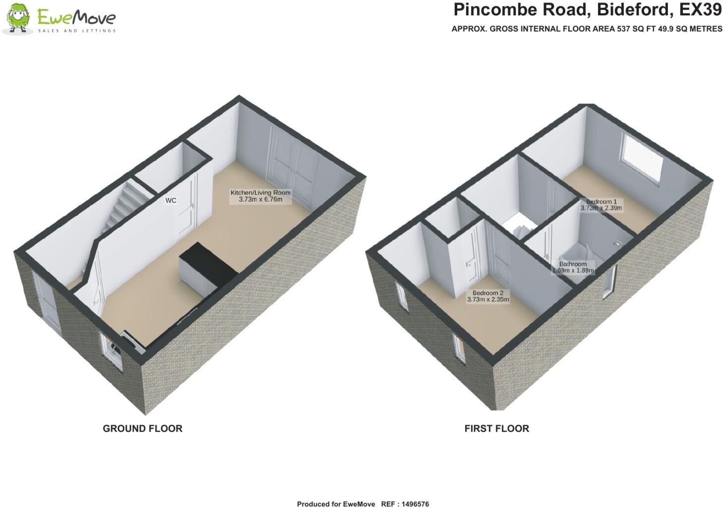 Pincombe Road, Bideford, Devon, EX39 floorplan