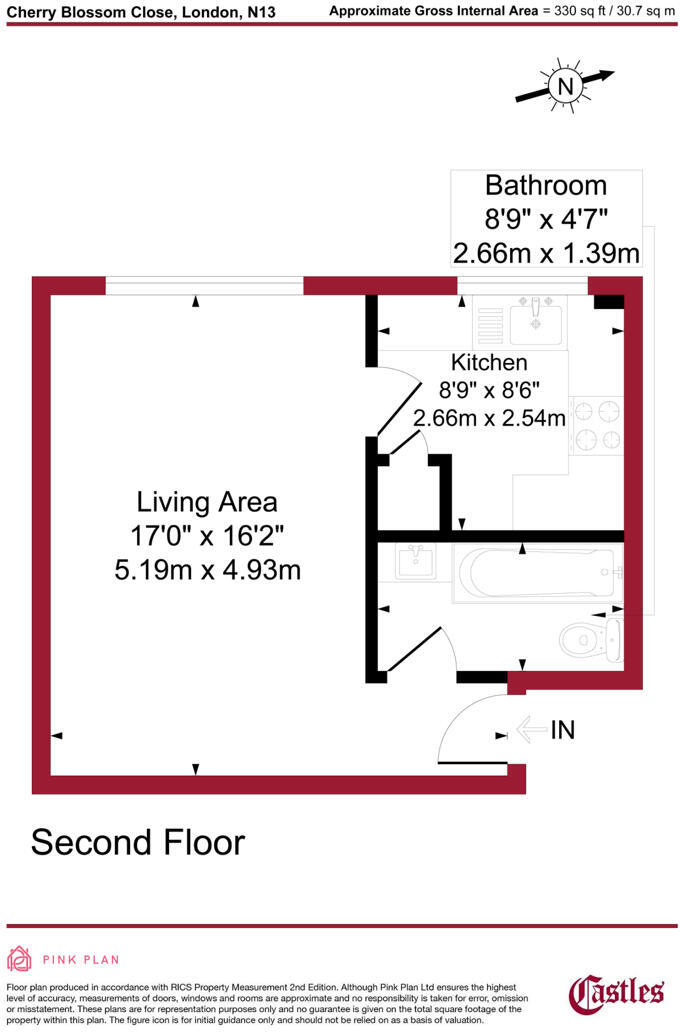 Cherry Blossom Close, Palmers Green N13 floorplan