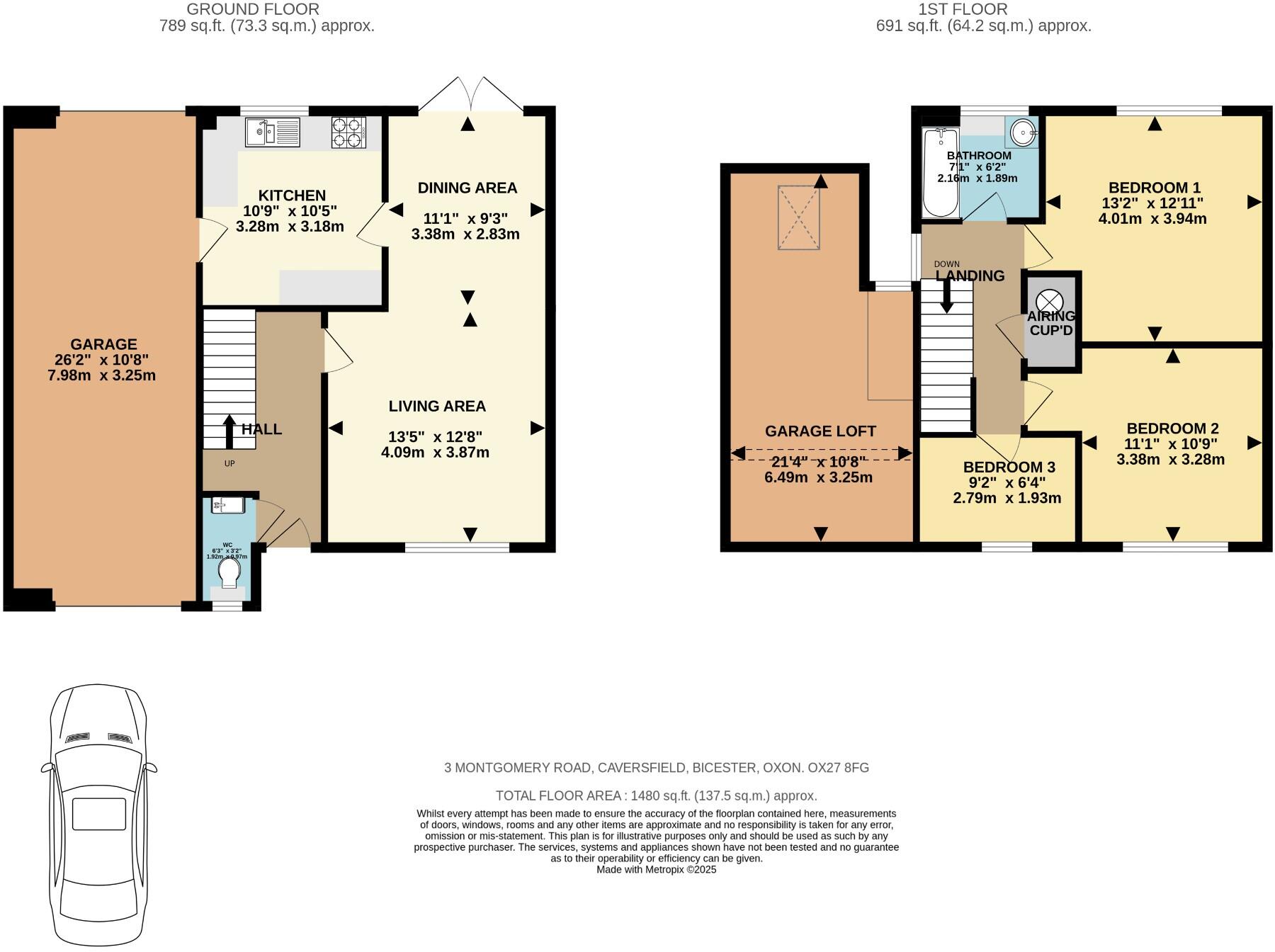 Montgomery Road, Caversfield, Bicester, Oxfordshire, OX27 floorplan