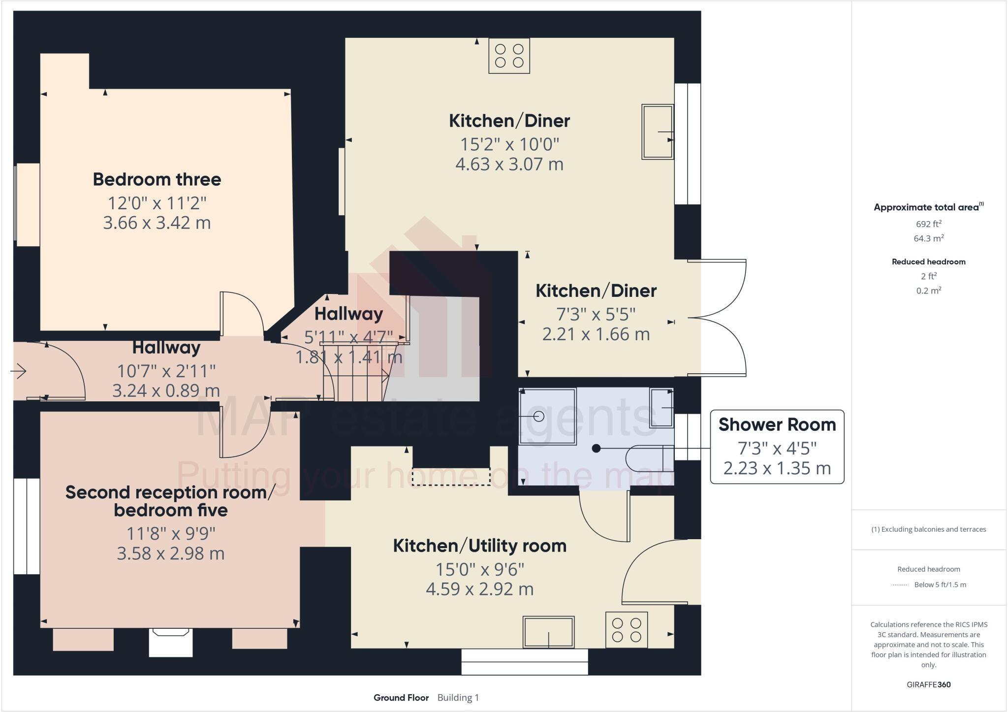 Camborne, Imposing double fronted period family home floorplan