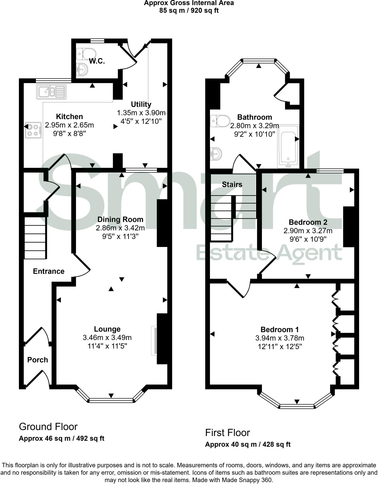 Cedars Road, Exeter floorplan