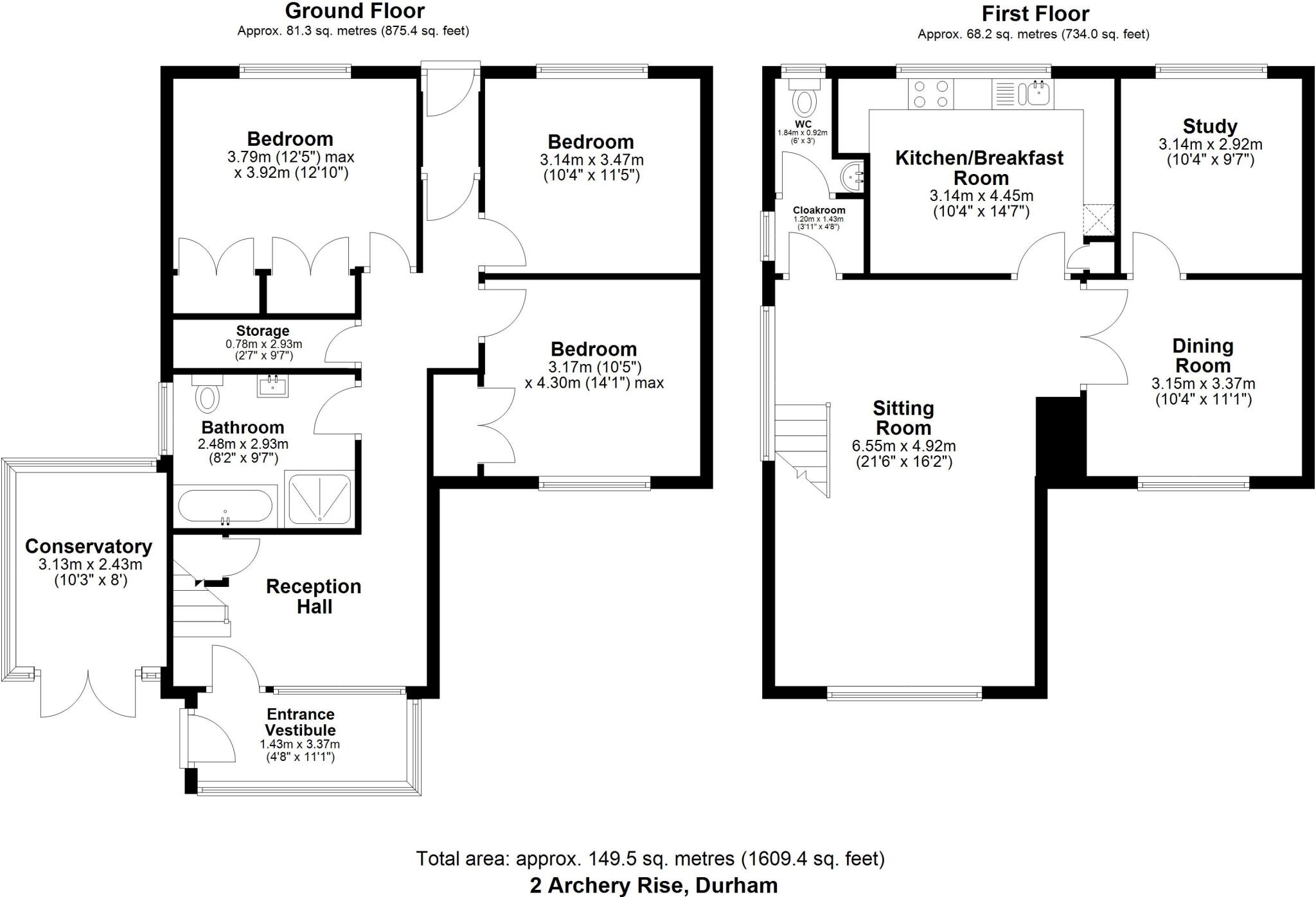 Archery Rise, Durham, DH1 floorplan