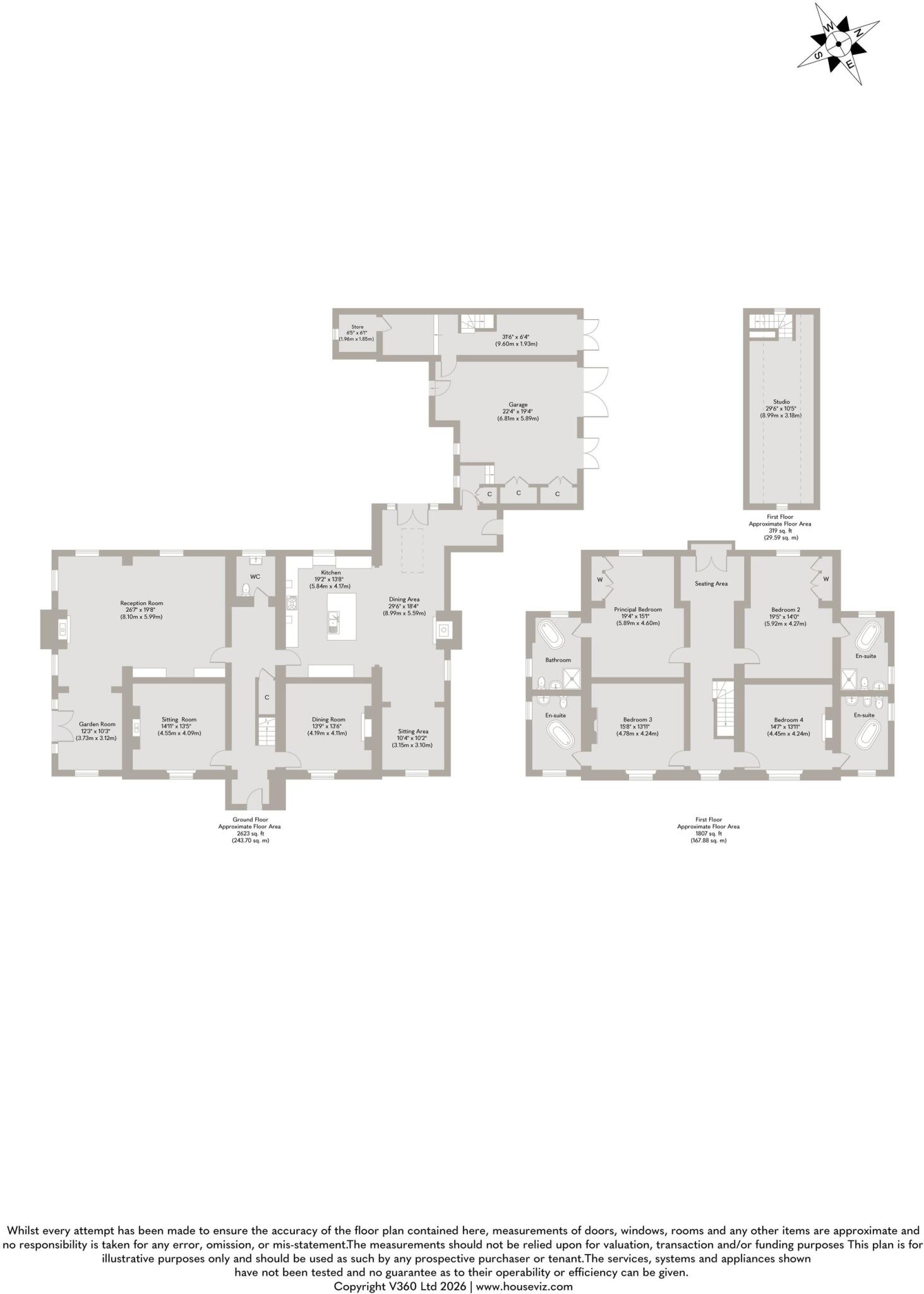 Showstopping Four Bedroom Georgian Home with Wonderful Private Grounds in Toft Monks floorplan