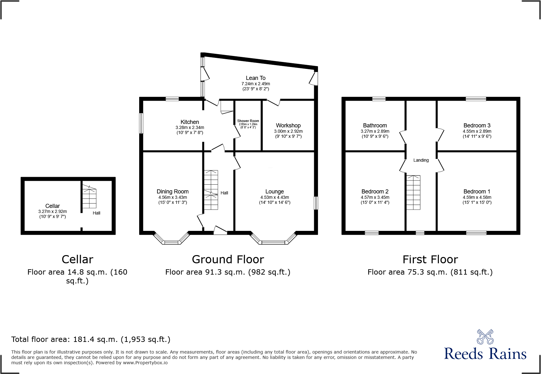 Old Road, Tintwistle, Glossop, Derbyshire, SK13 floorplan