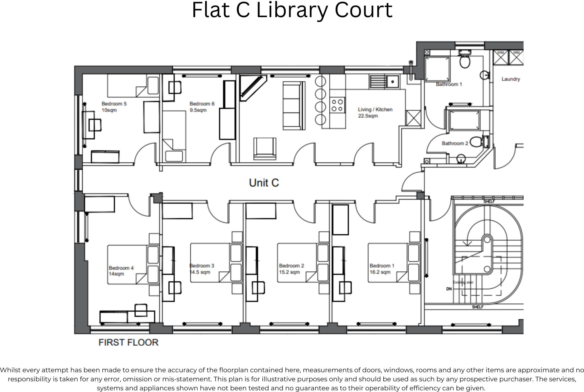 Library Court, Fairoak Road, Cathays floorplan