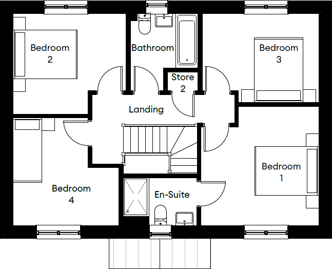 Plot 4, The Hartford, The Carriages, Oxenhope  floorplan