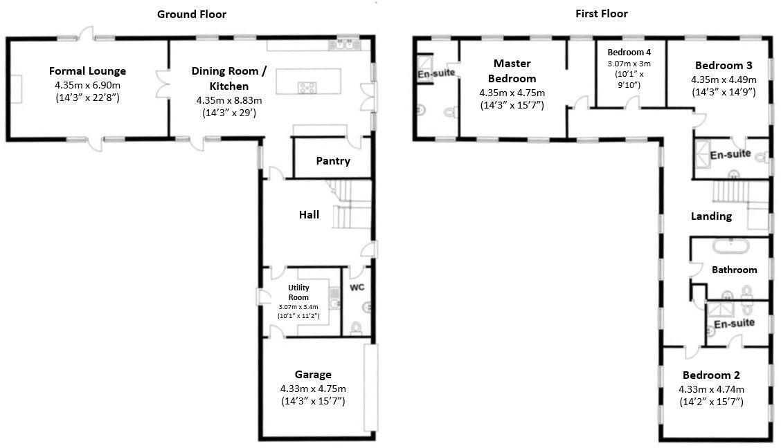 The Sea Barn, Gloster Hill Court, Amble, Northumberland floorplan