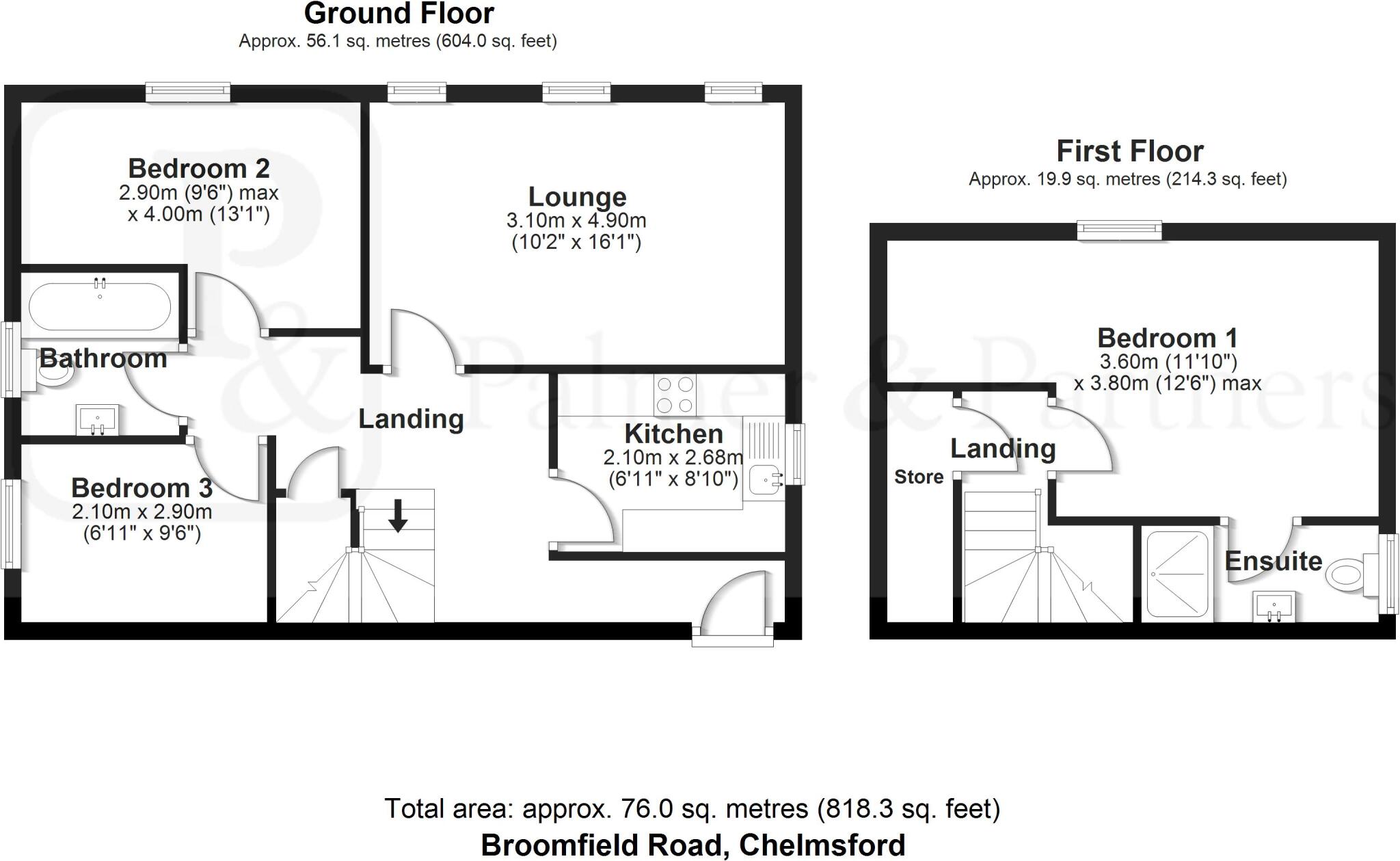 Broomfield Road, Chelmsford, Essex, CM1 floorplan
