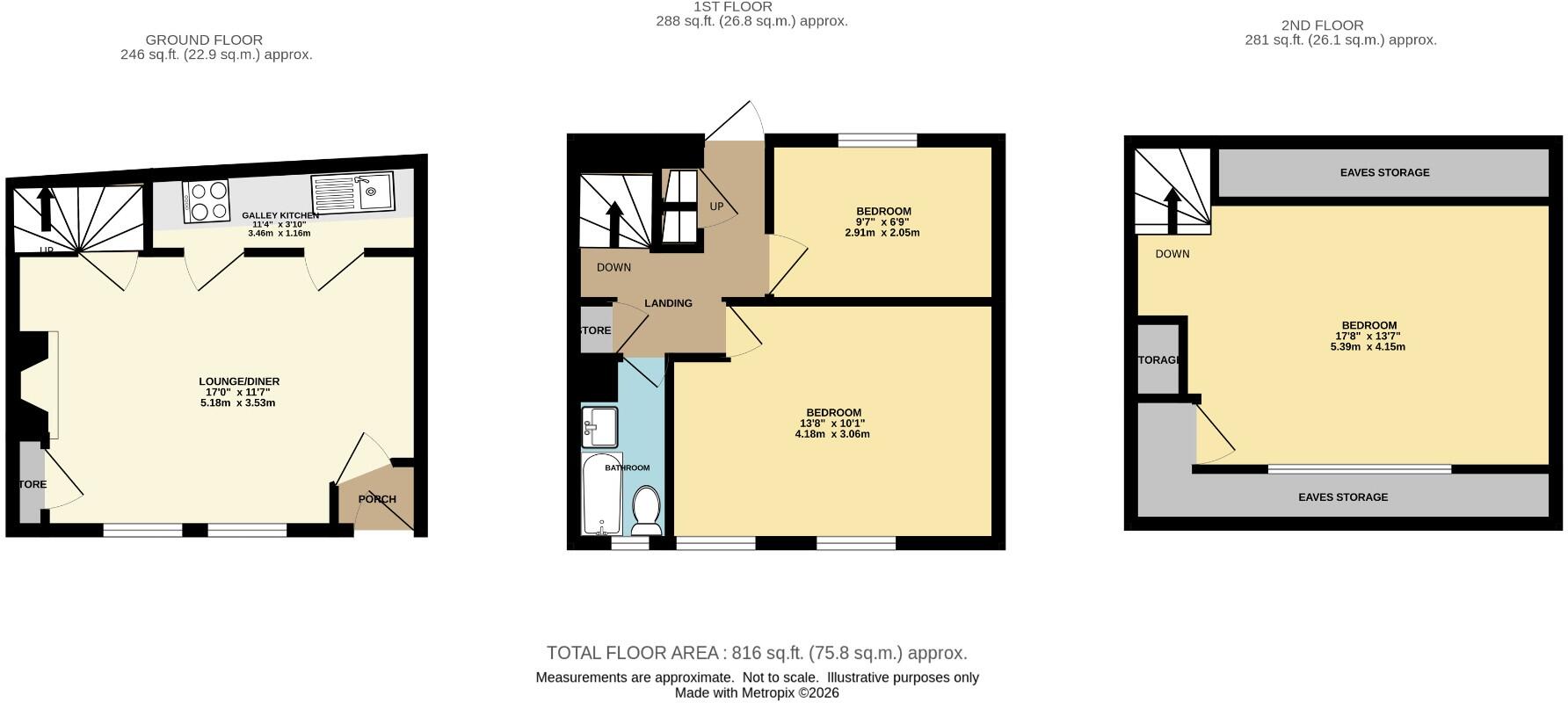 Greenwood Cottage, Plane Tree Street, Robin Hoods Bay YO22 4SX floorplan