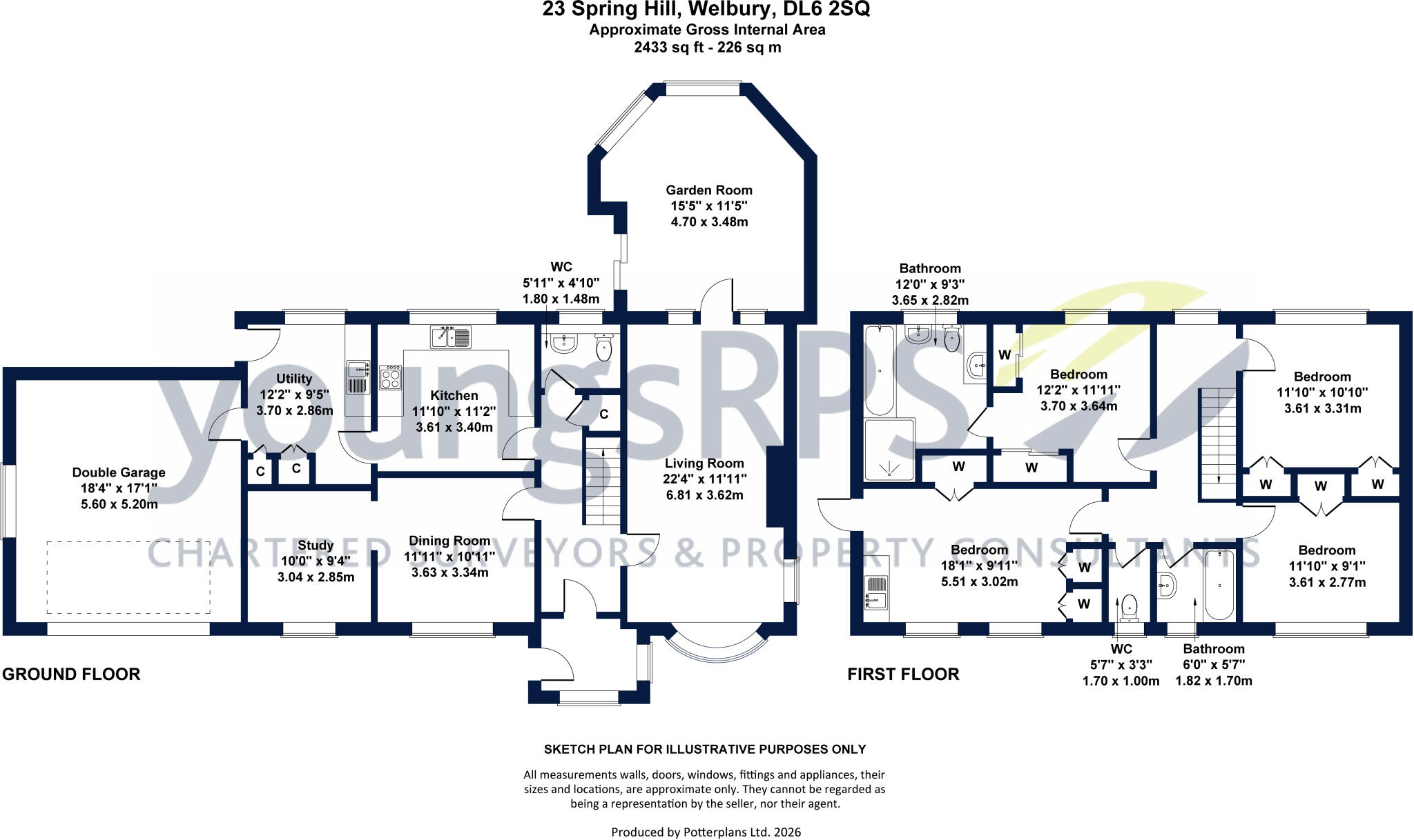 Spring Hill, Welbury, Northallerton, North Yorkshire, DL6 floorplan