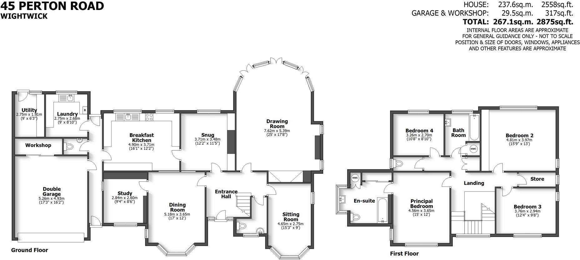Greenways and Building Plots, 45 Perton Road, Wightwick, WV6 8DE floorplan