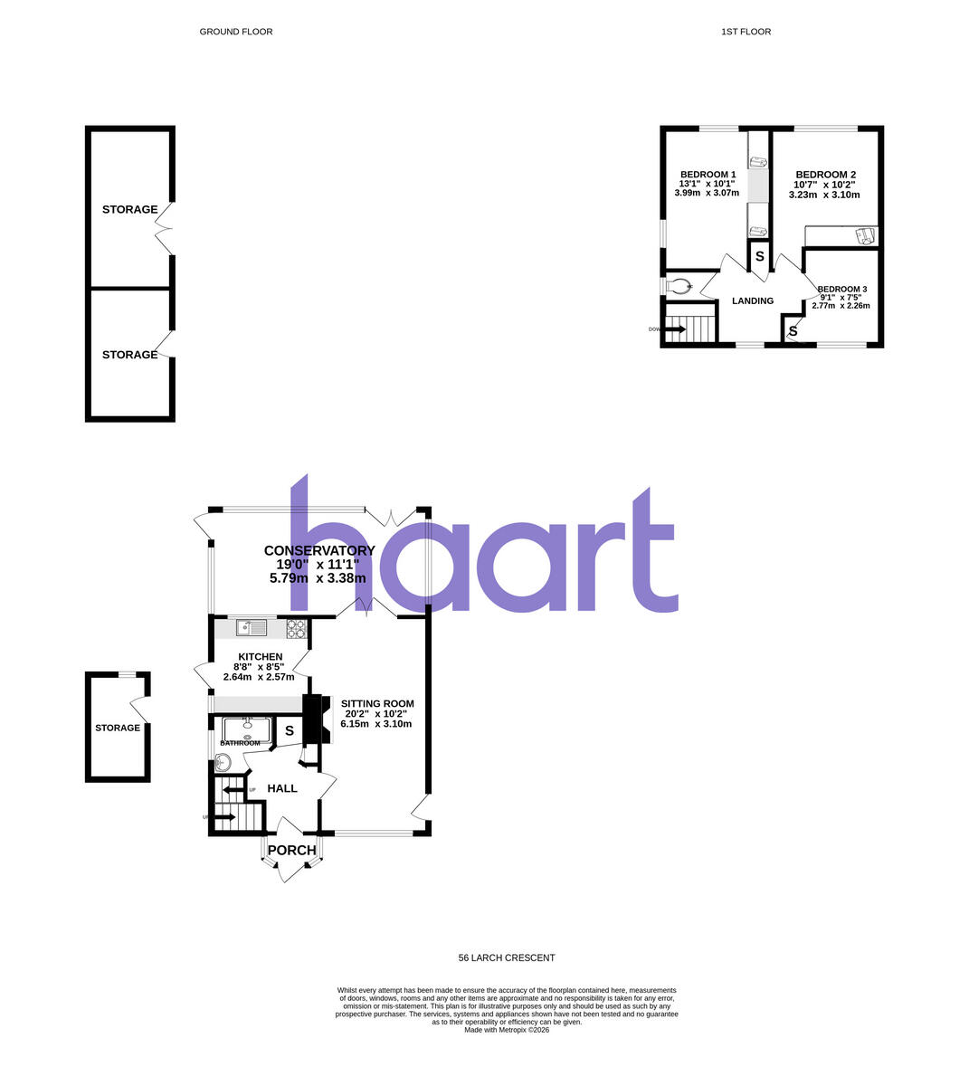 Larch Crescent, Hayes floorplan