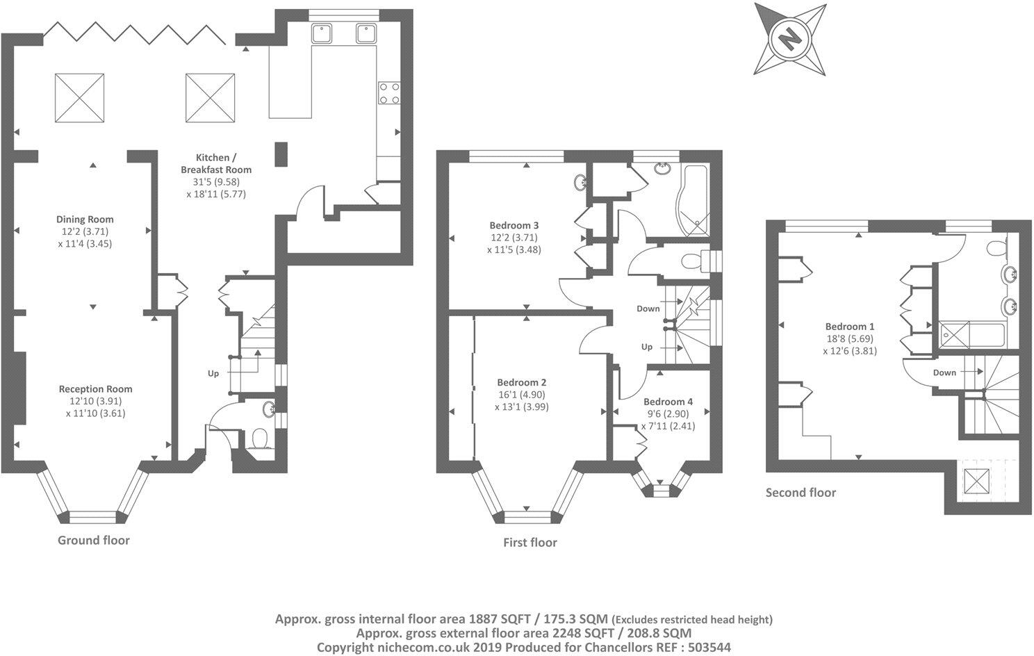 Whitchurch Gardens, Edgware floorplan