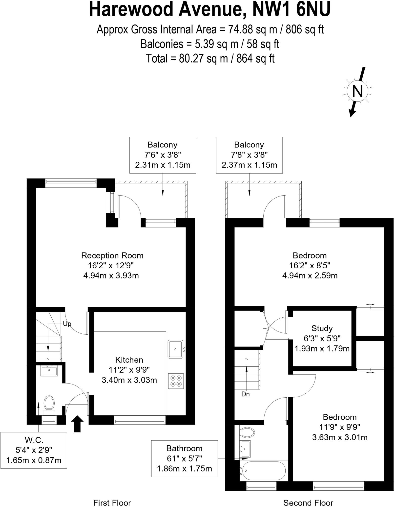 Harweood Avenue, NW1 floorplan
