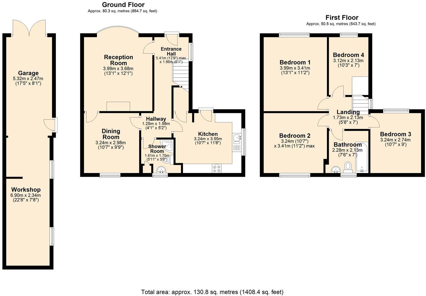 Sandringham Close, Calow, Chesterfield floorplan