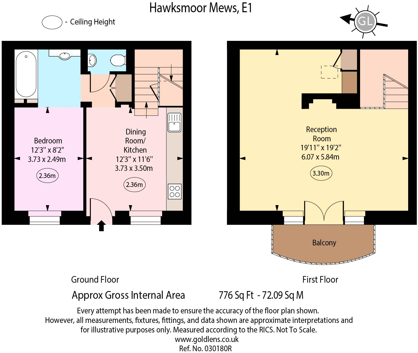 Hawksmoor Mews, London, E1 floorplan