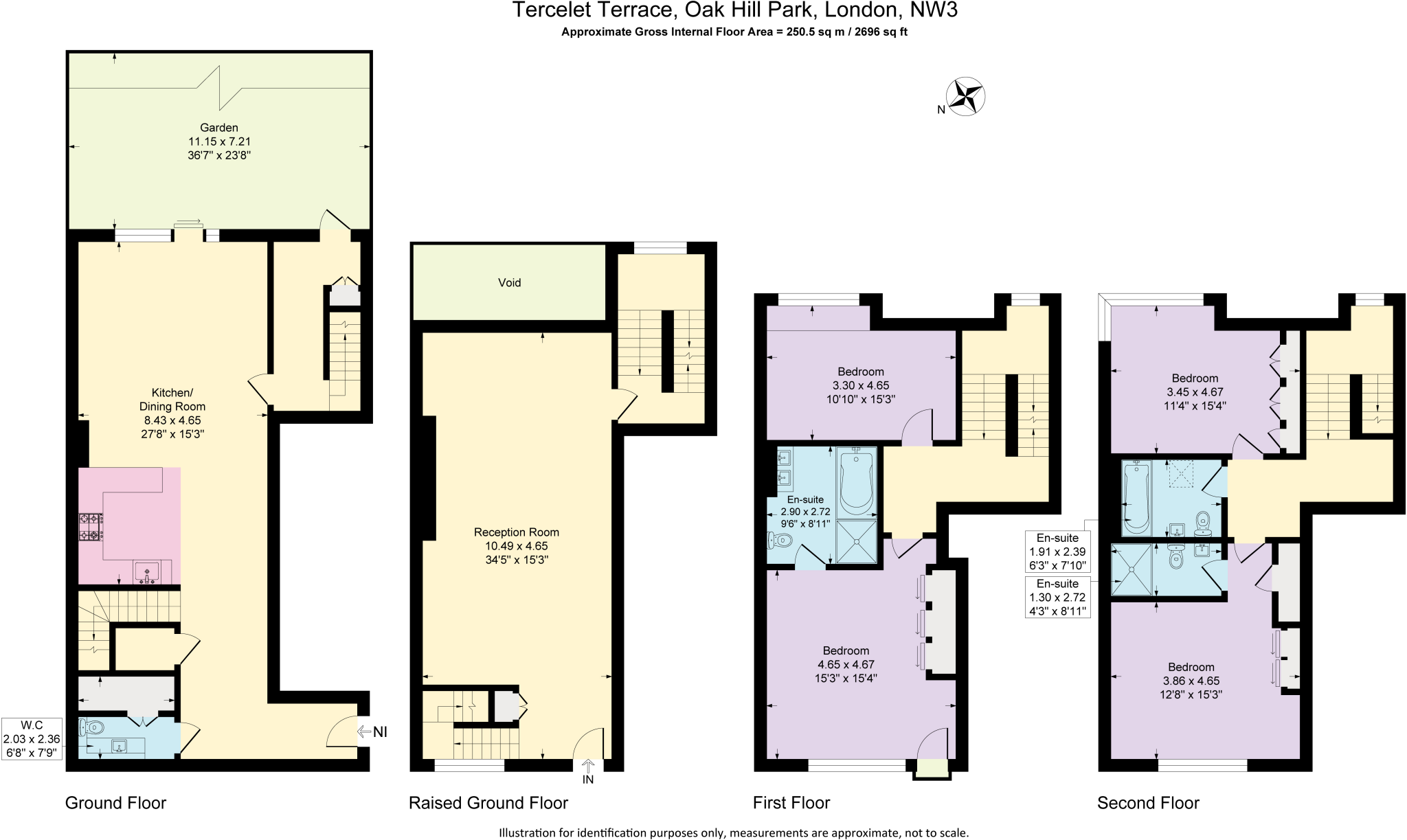 Tercelet Terrace, Oak Hill Park, London NW3 floorplan
