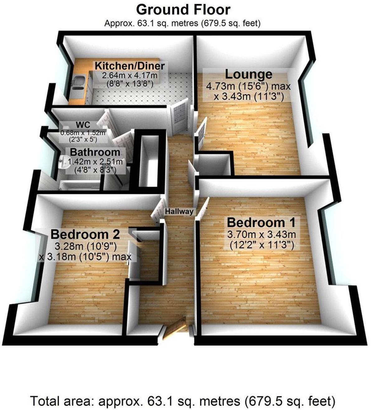 Lea Way, Wellingborough, NN8 floorplan