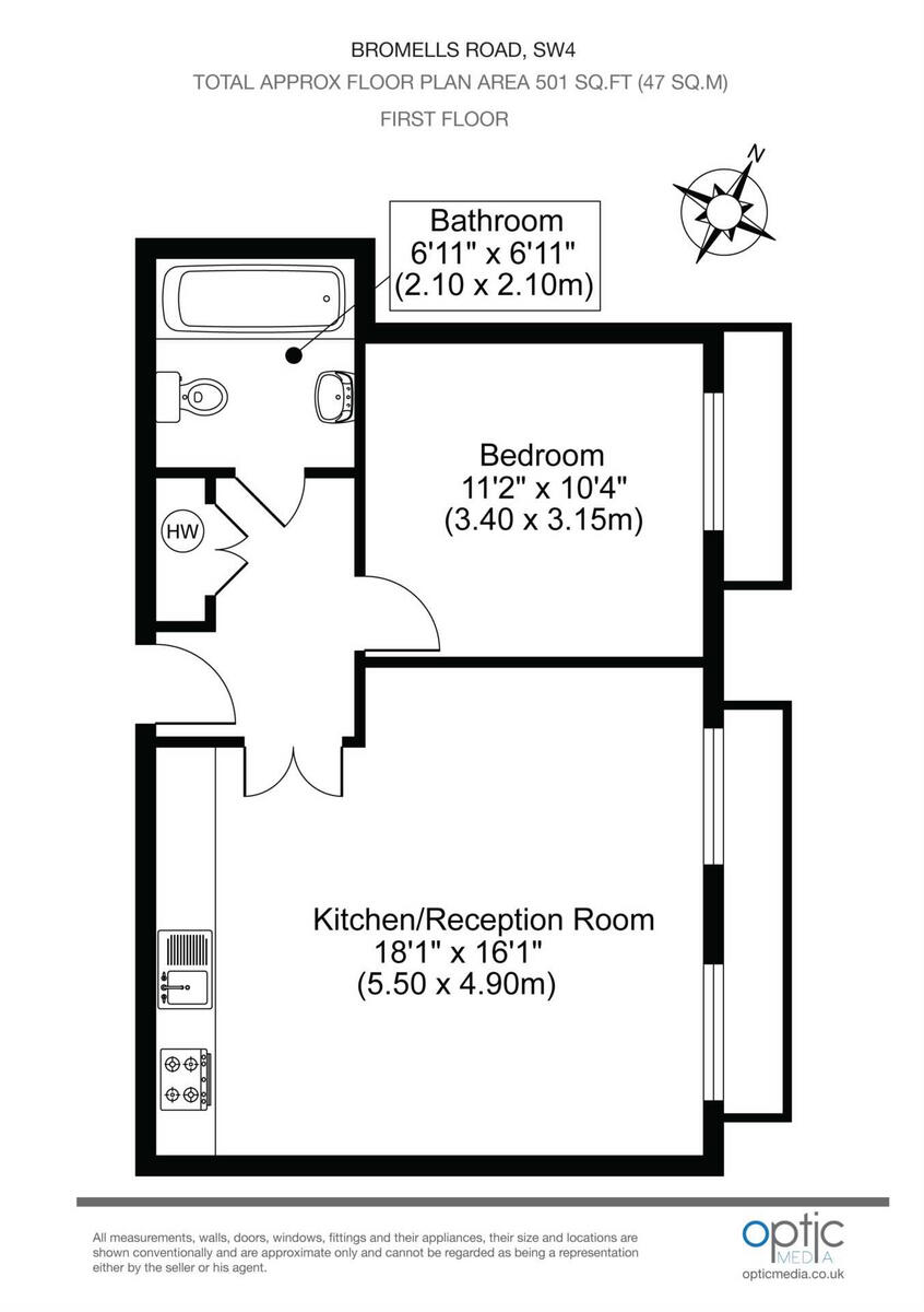 Bromells Road, London, SW4 floorplan