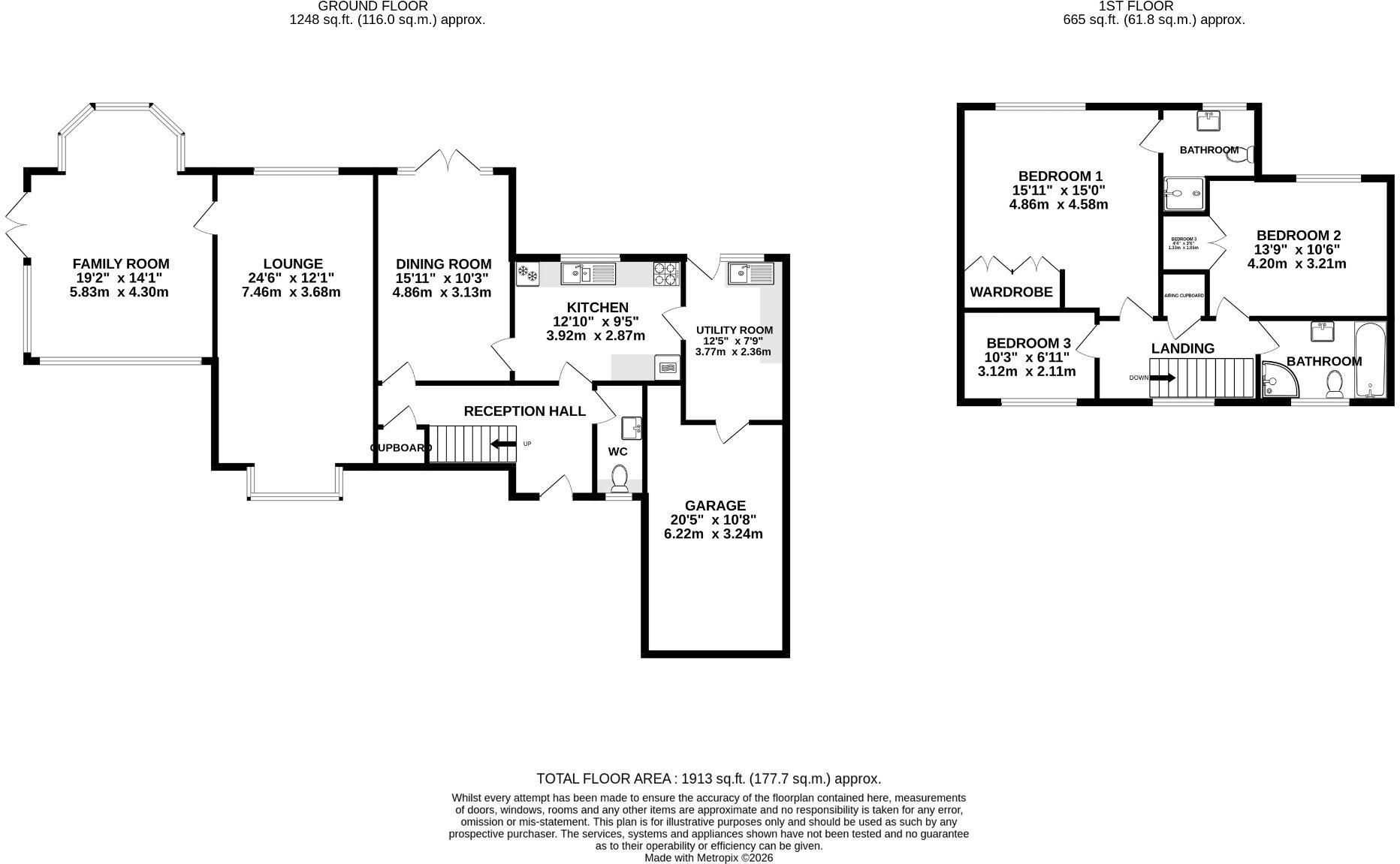 Cedar Crescent Royston floorplan
