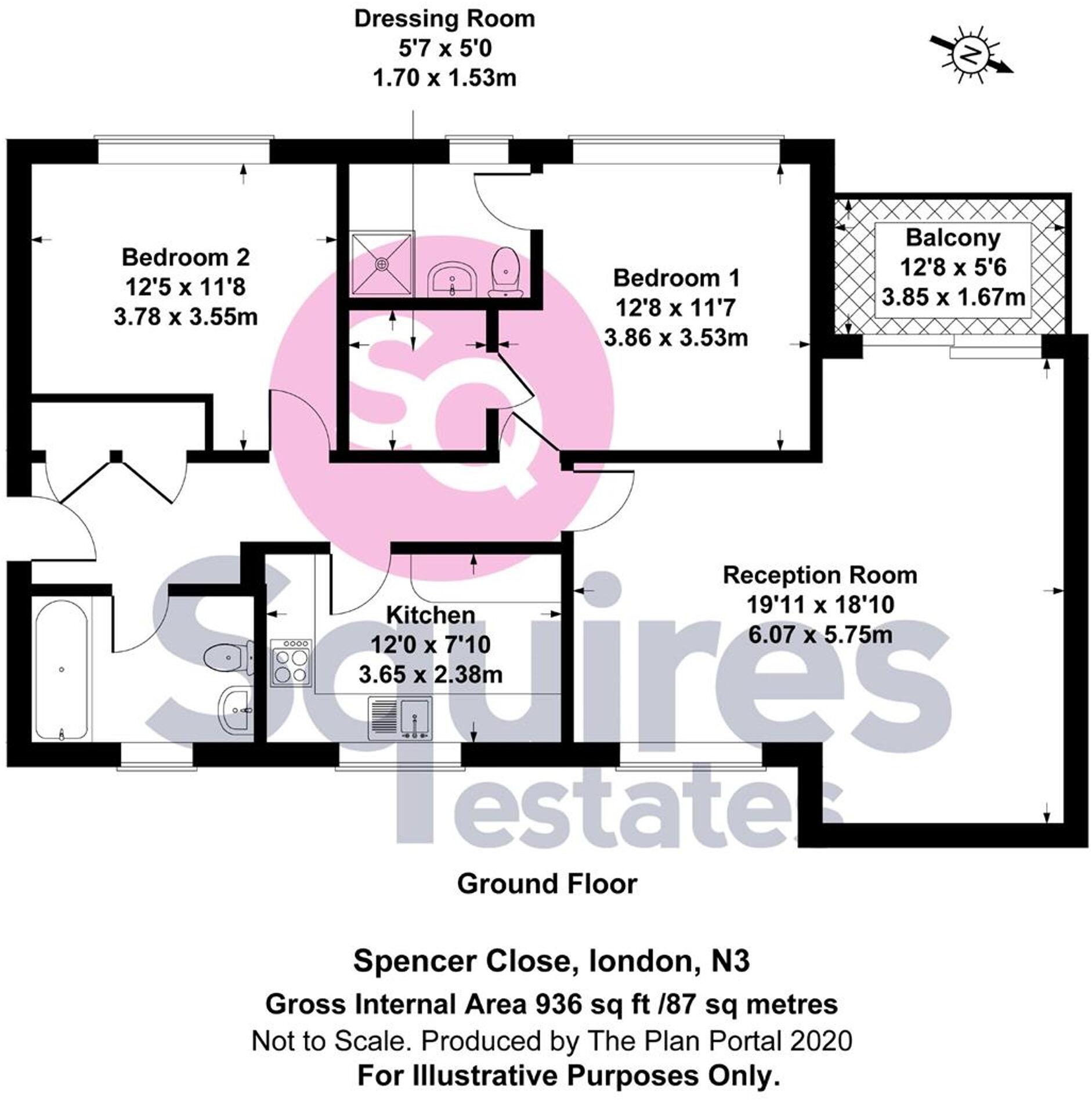 Spencer Close, London, N3 floorplan