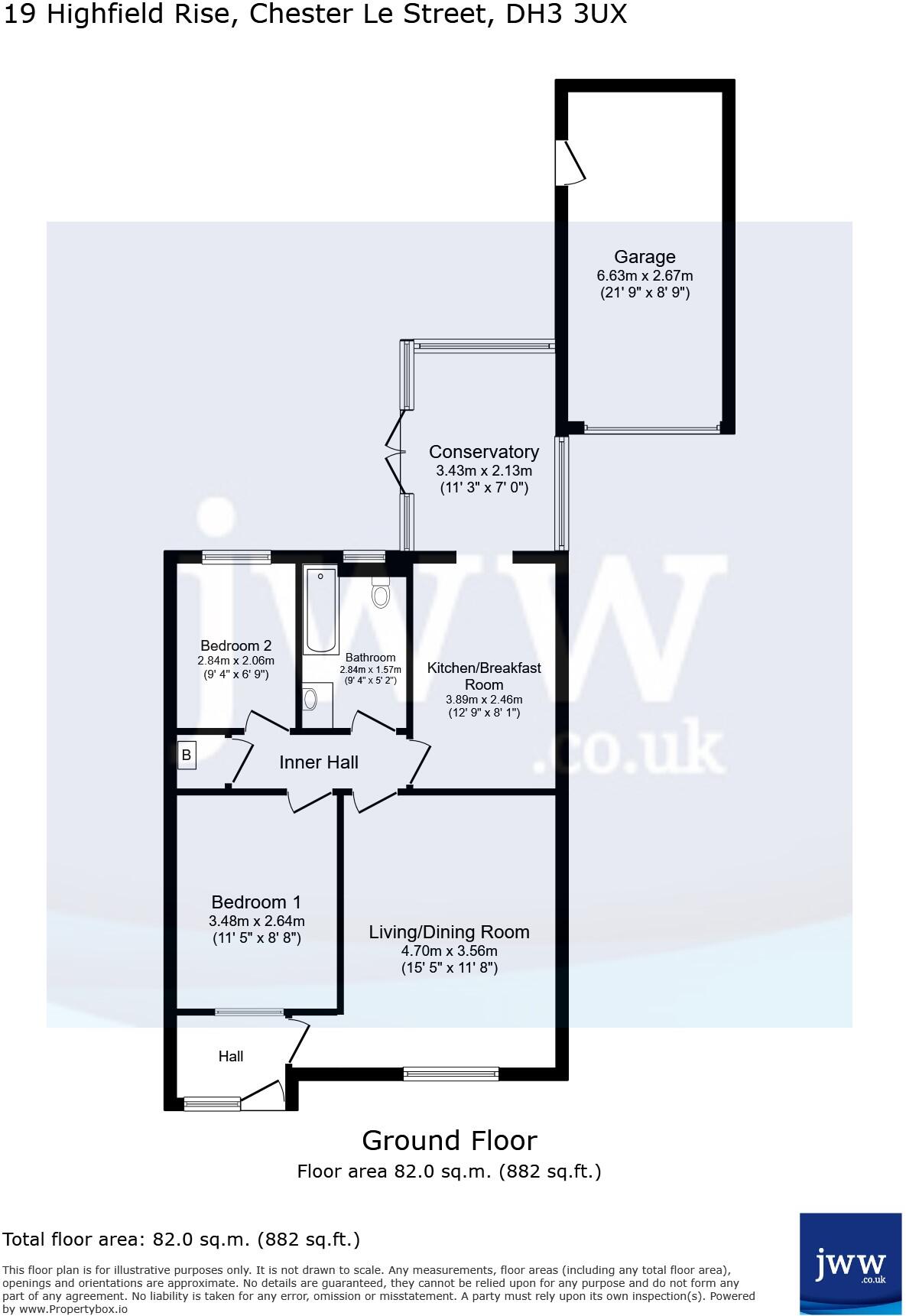 Highfield Rise, Chester Le Street, County Durham, DH3 floorplan