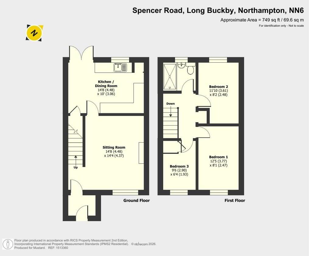 Spencer Road, Long Buckby, Northampton, Northamptonshire, NN6 floorplan