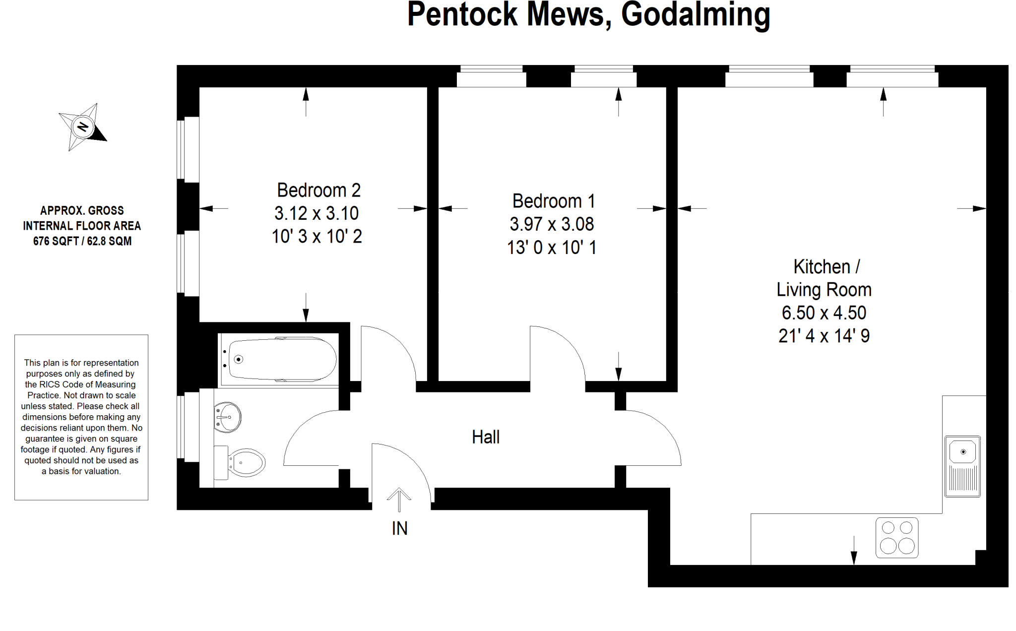Penstock Mews, Catteshall Road, Godalming, Surrey floorplan