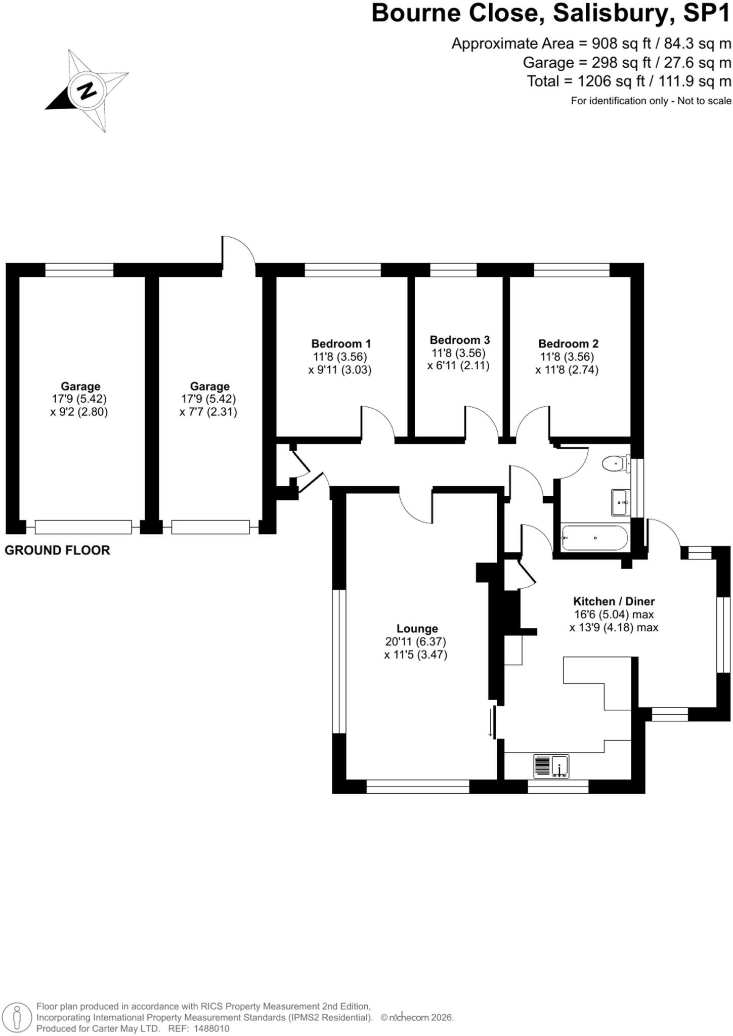 Bourne Close, Salisbury, SP1 floorplan