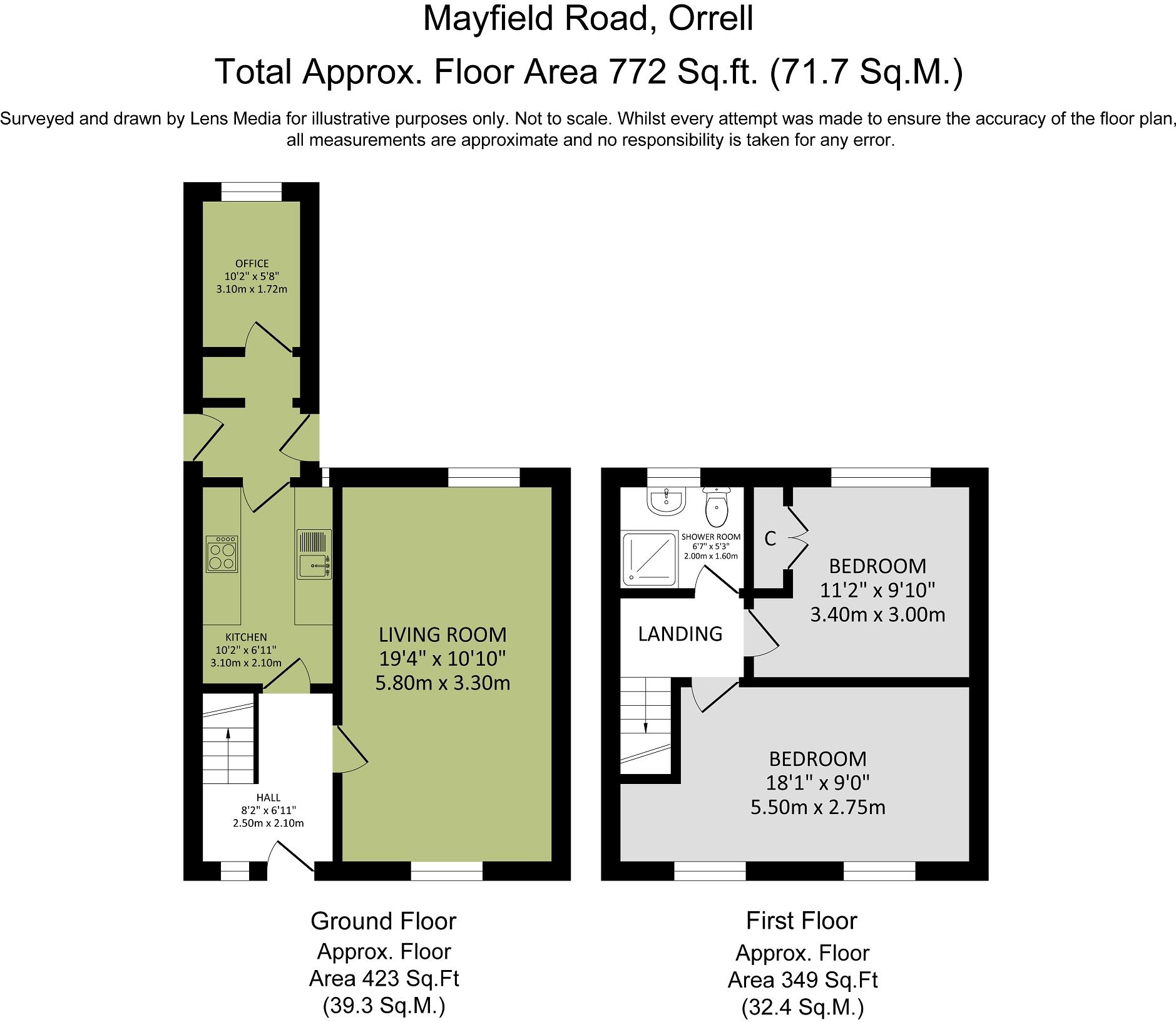 Mayfield Road, Orrell, Wigan, Greater Manchester. WN5 0HZ floorplan
