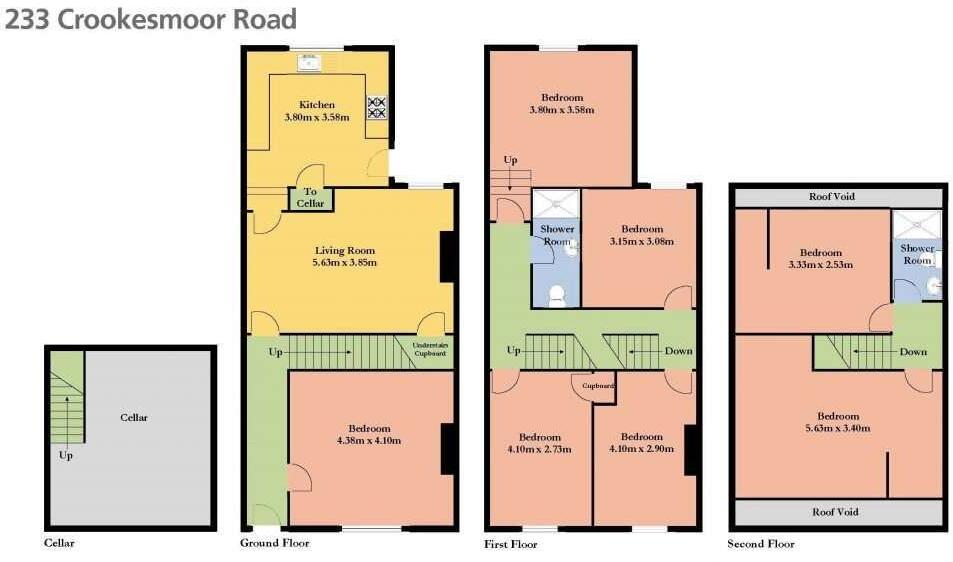 233 Crookesmoor Road, Crookesmoor, S6 3FQ floorplan