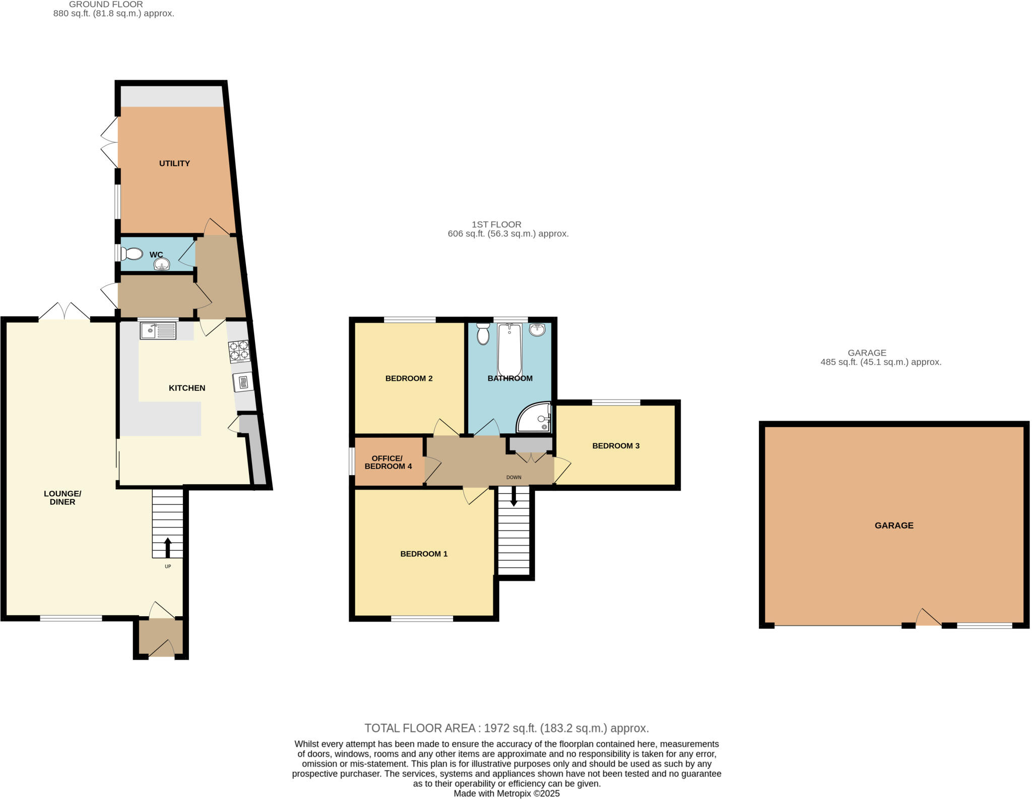 1 Highfield View Magna Mile Ludford Market Rasen LN8 6AH floorplan