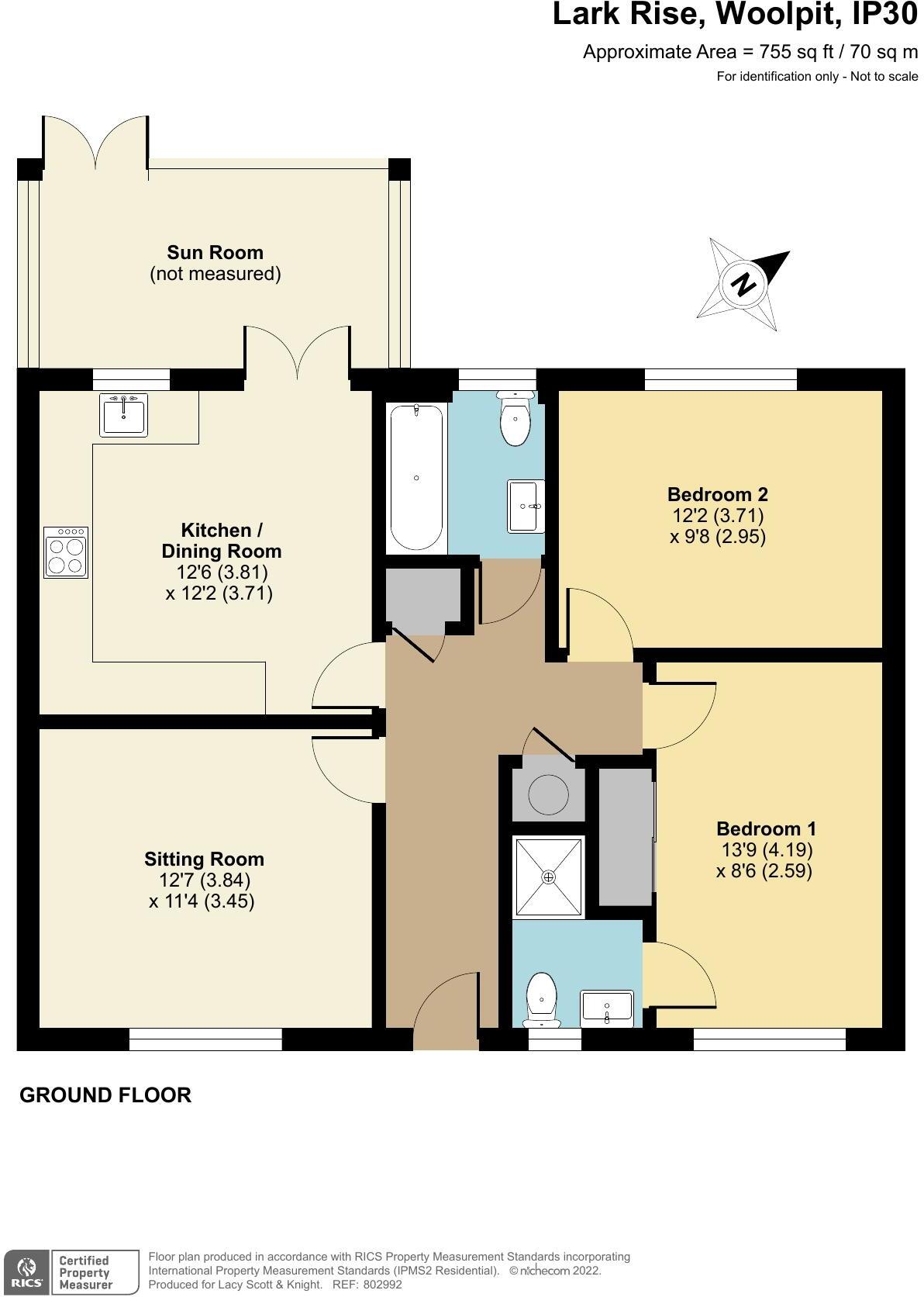 2, Lark Rise, Woolpit, Bury St. Edmunds, Suffolk, IP30 floorplan