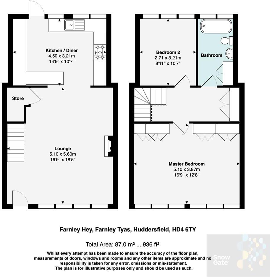 Farnley Hey, Farnley Tyas, Huddersfield HD4 floorplan