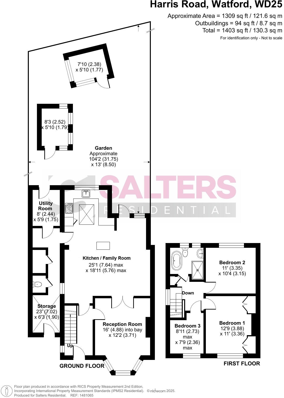 Harris Road, Watford WD25 0AZ floorplan