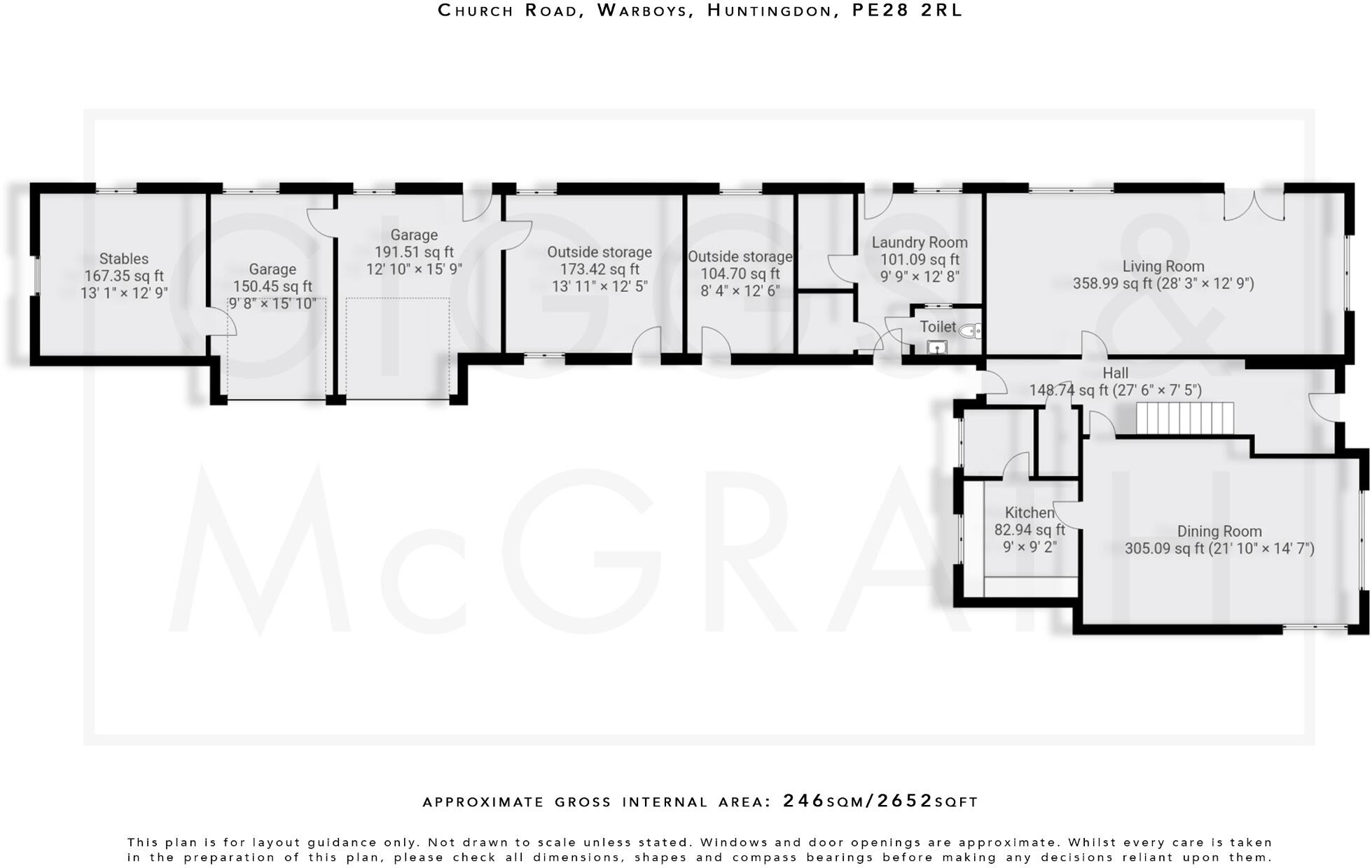 Church Road, Warboys, Huntingdon, Cambridgeshire, PE28 2RL floorplan