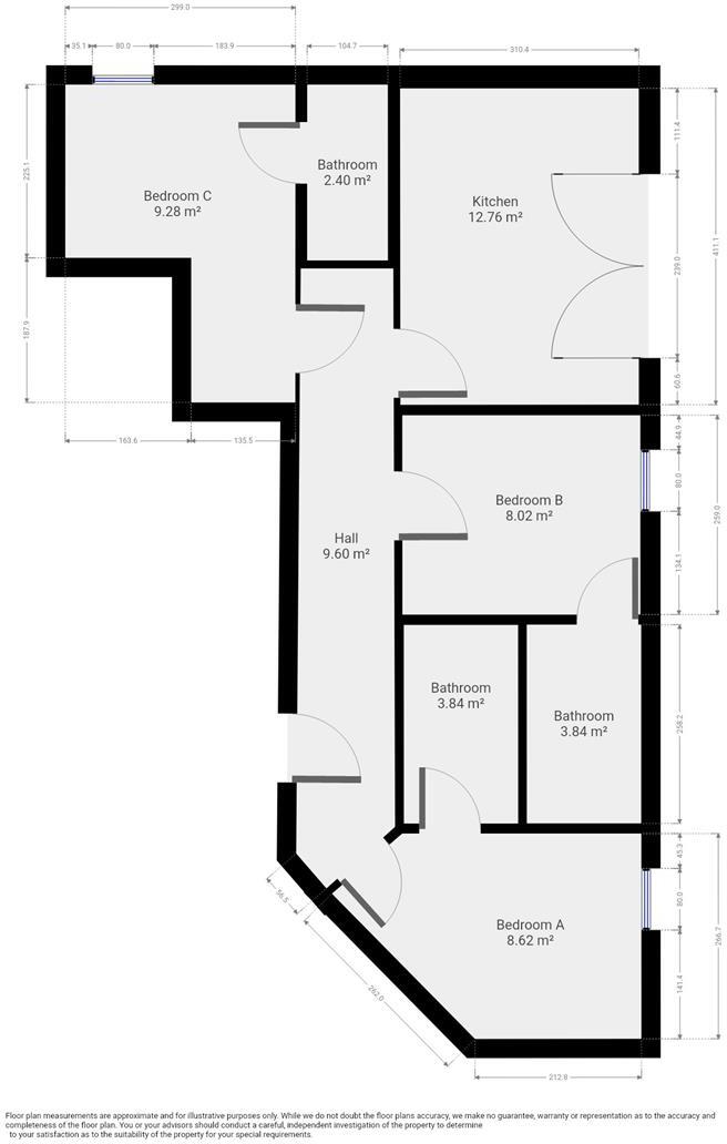 27/28 - Apt 16, Brayford Court - Student Apartment floorplan