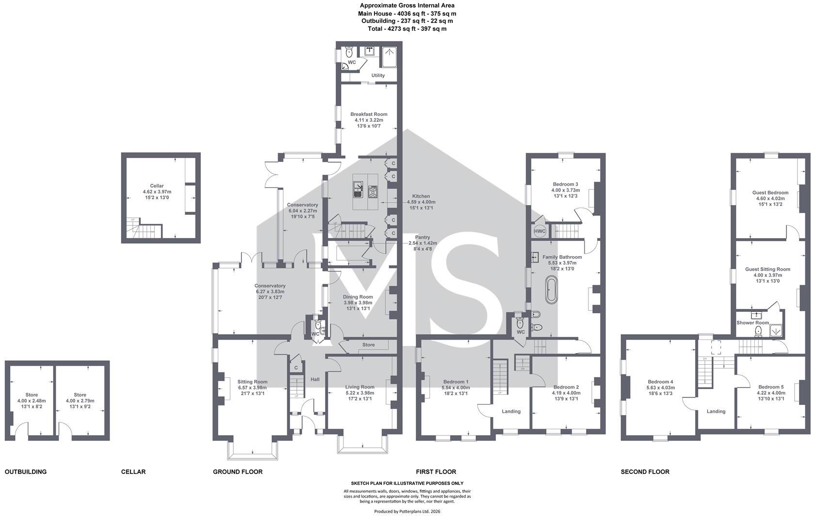 66, Langton Road, Norton floorplan