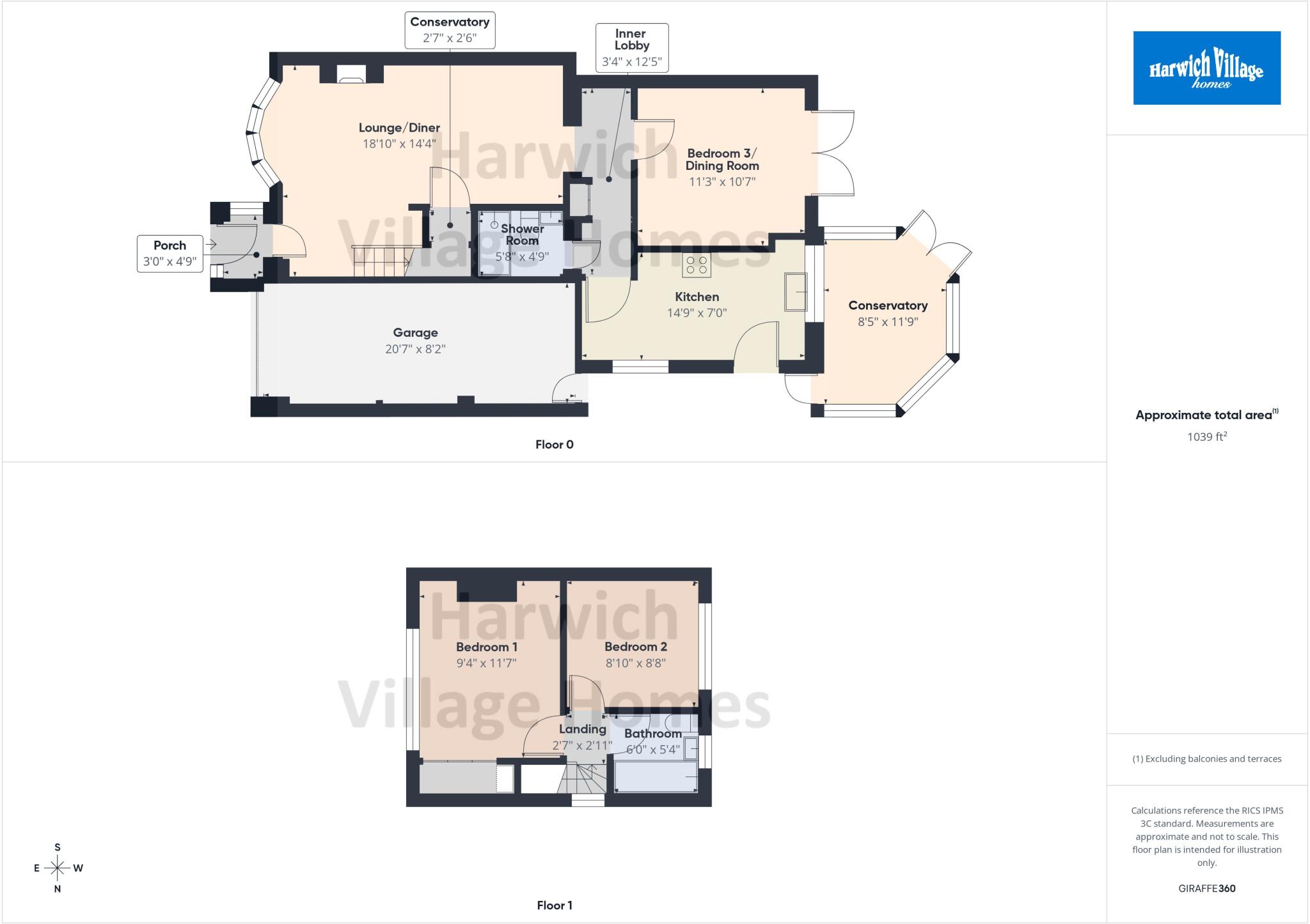 Harwich Road, Little Oakley, Harwich, Essex, CO12 floorplan