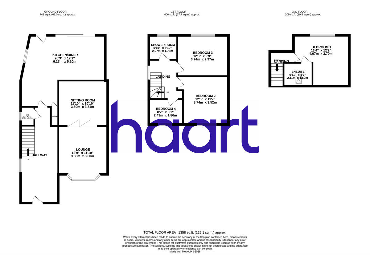 Sackville Crescent, Harold Wood floorplan