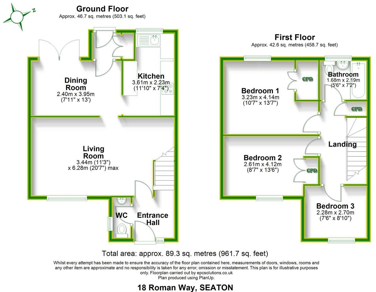 Roman Way, Seaton, Devon, EX12 floorplan