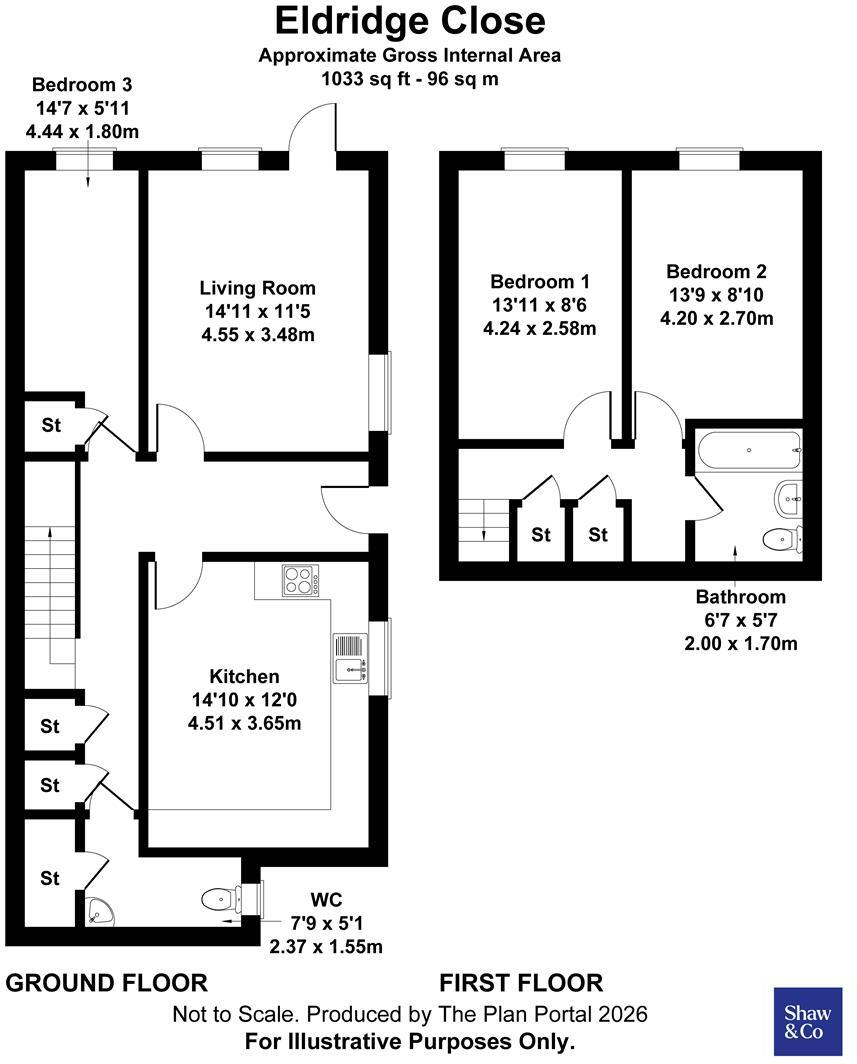 Eldridge Close, Feltham floorplan