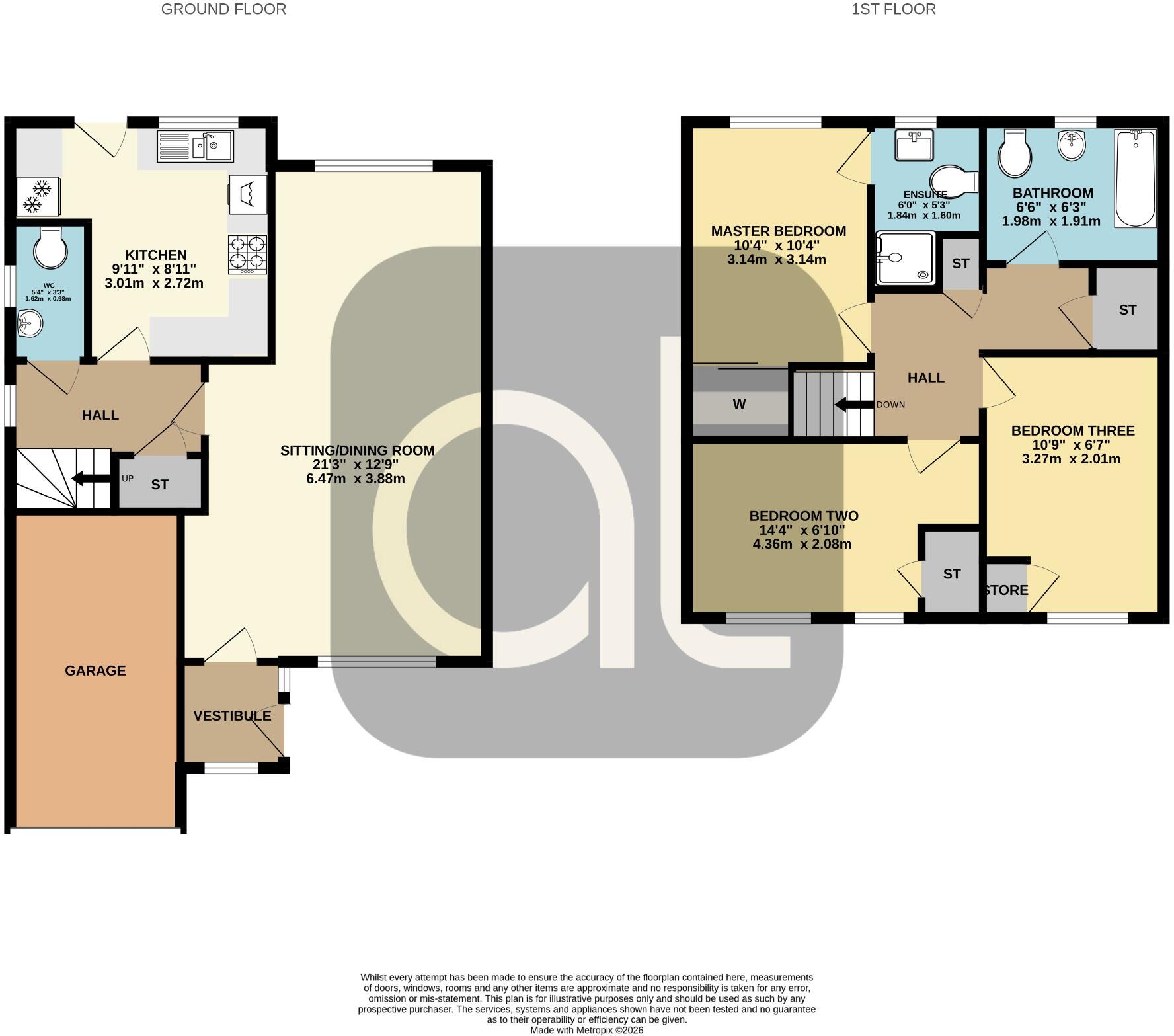 1 Meadow Court, Denny, Falkirk, FK6 6JU floorplan