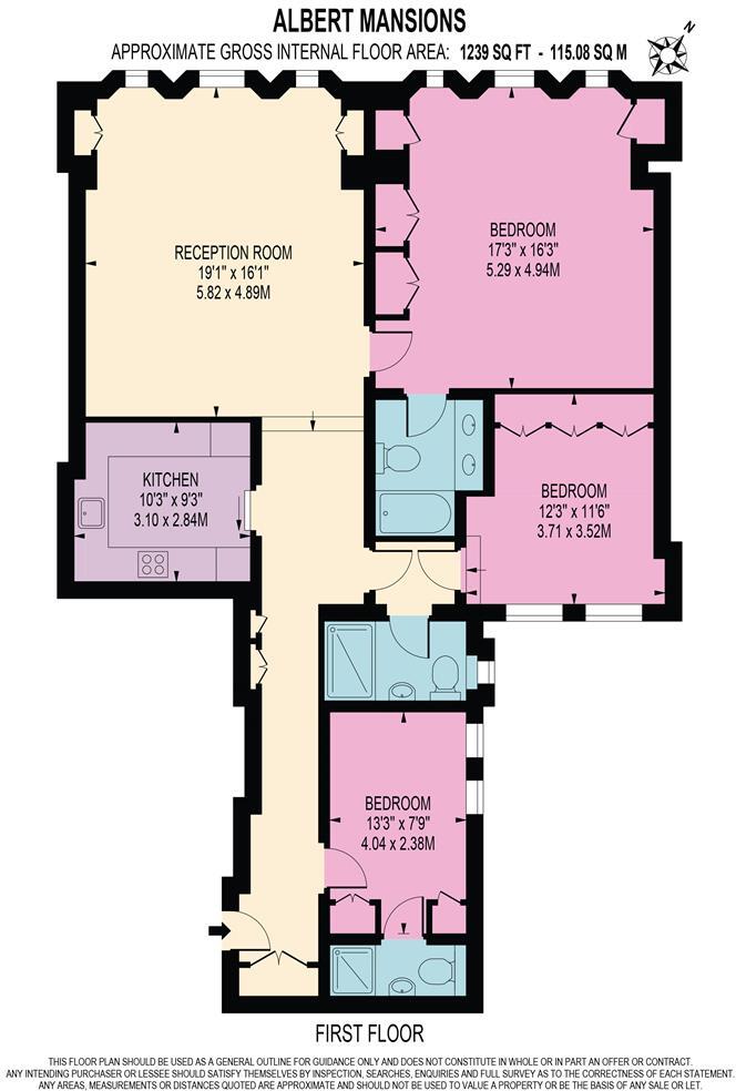 Albert Hall Mansions, Kensington Gore, SW7 floorplan