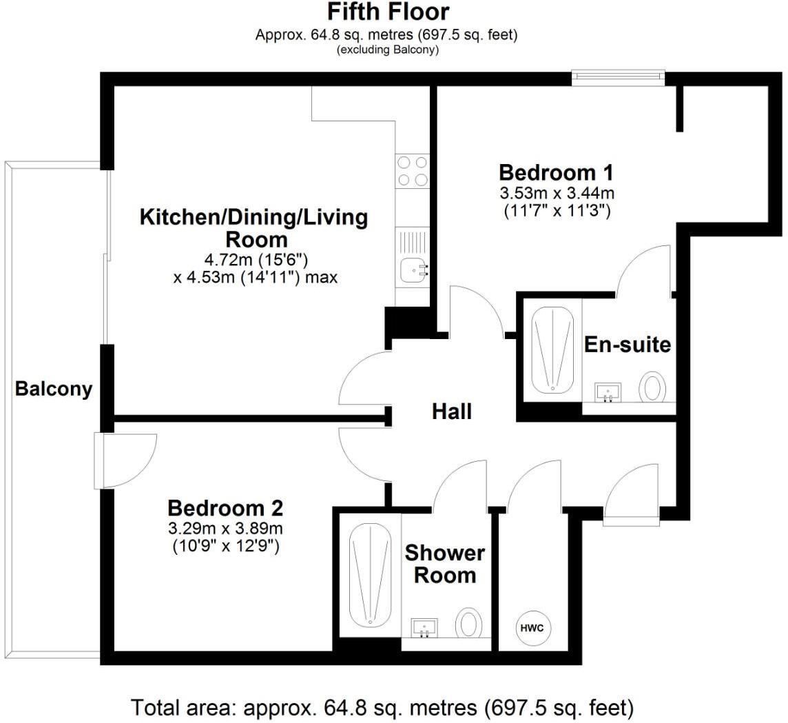 21 Eddystone House, Ferry Court, Cardiff, CF11 0AU floorplan