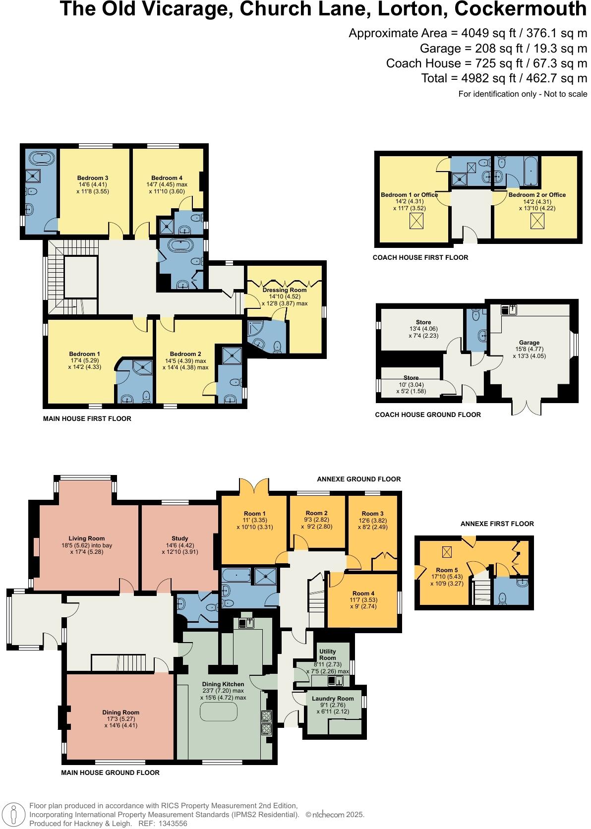 The Old Vicarage, Church Lane, Lorton, Cockermouth, Cumbria, CA13 9UN floorplan