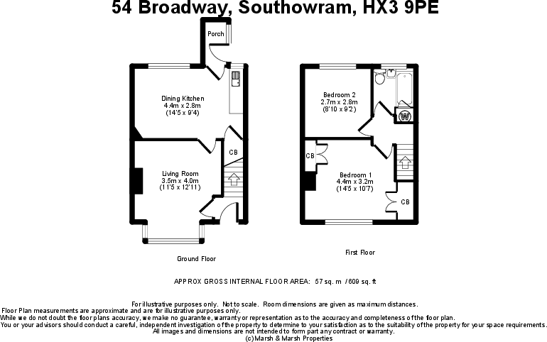 54 Broadway, Southowram, HX3 9PE floorplan