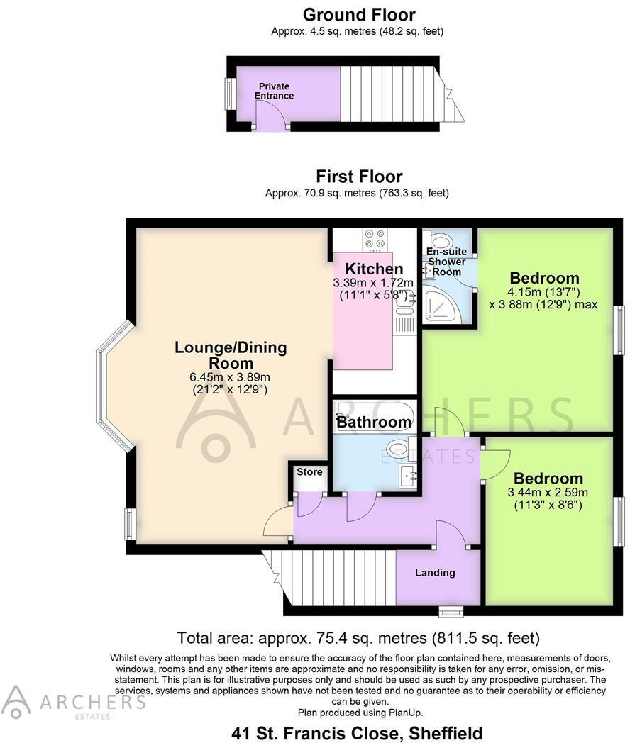 St Francis Close, Sandygate, Sheffield floorplan