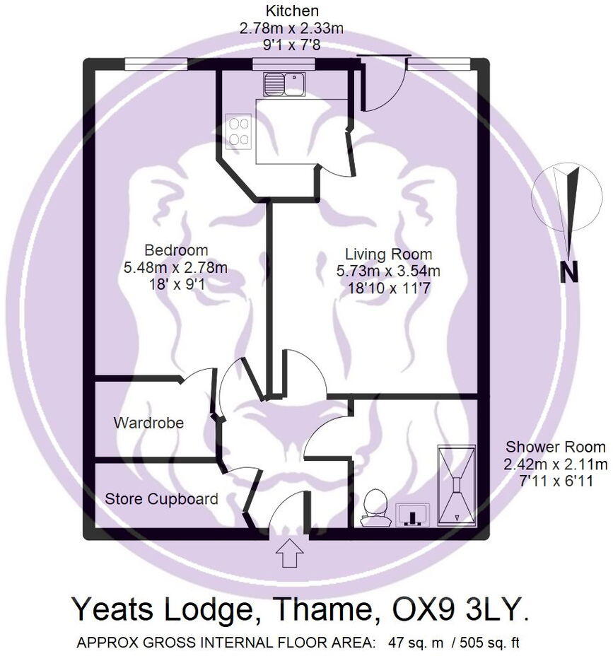 Yeats Lodge, Greyhound Lane, Thame, OX9 3LY floorplan