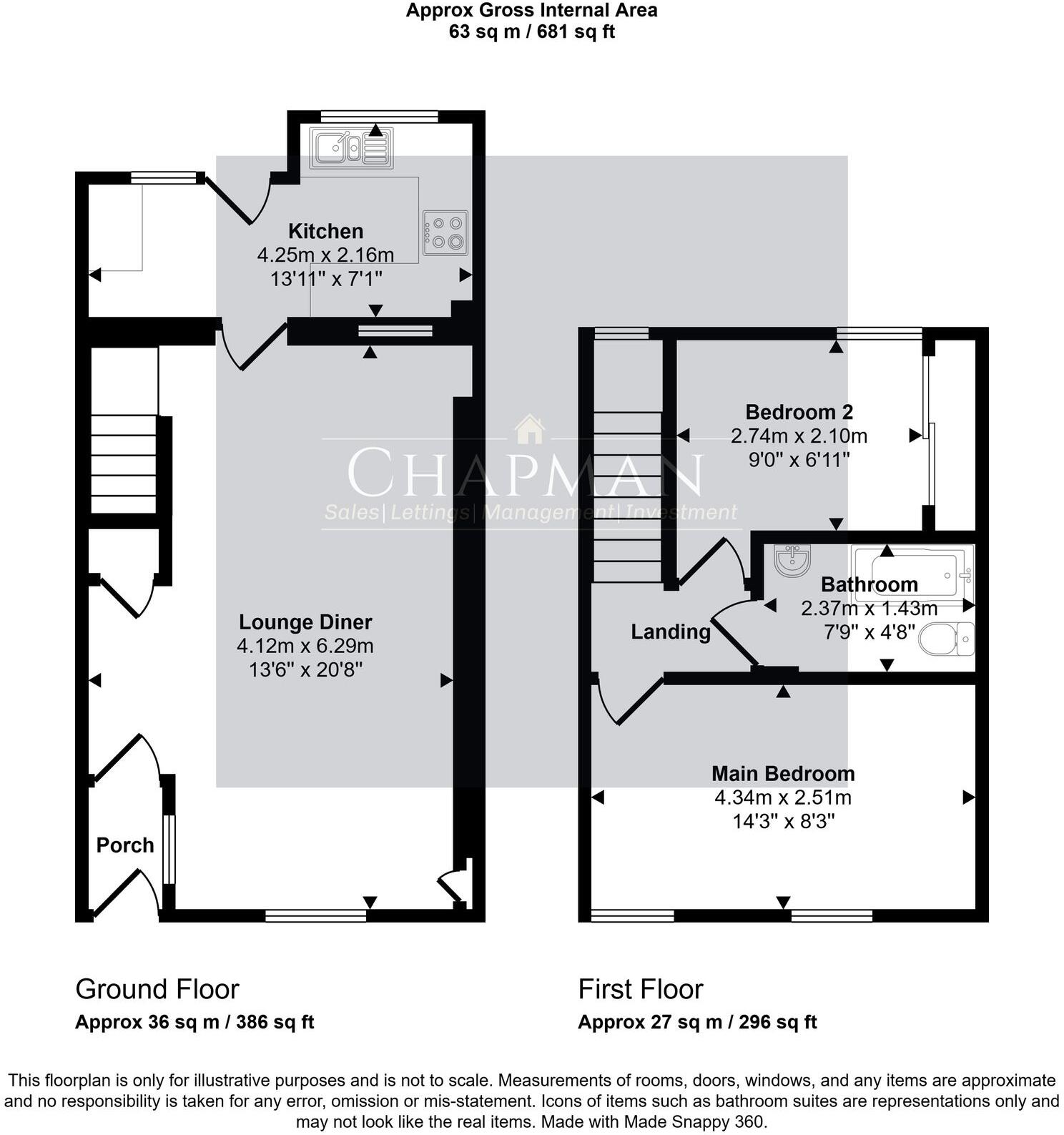 Bryn Terrace, Wattstown, CF39 floorplan